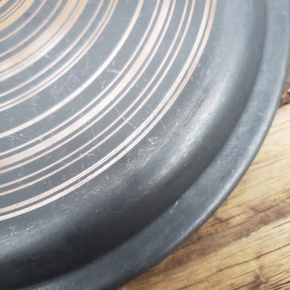 (2) Vintage Pyrex Terra Matte Black & Brown Scrolled Pattern Replacement Lids - Picture 9 of 13